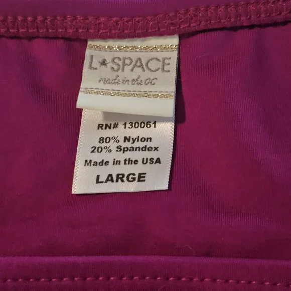 NEW L*SPACE Magenta Bikini Bottom L - Picture 2 of 4